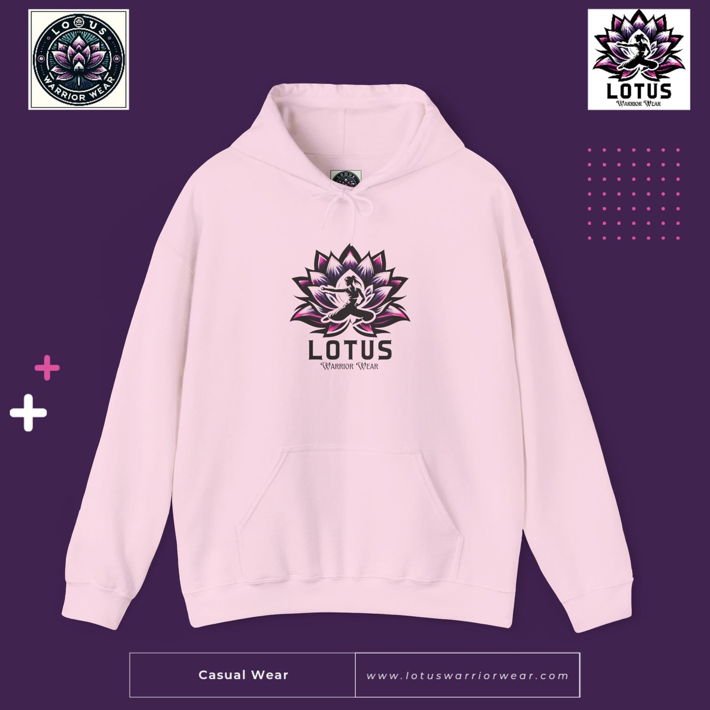 Womens Lotus Silhoutte Hooded Sweatshirt