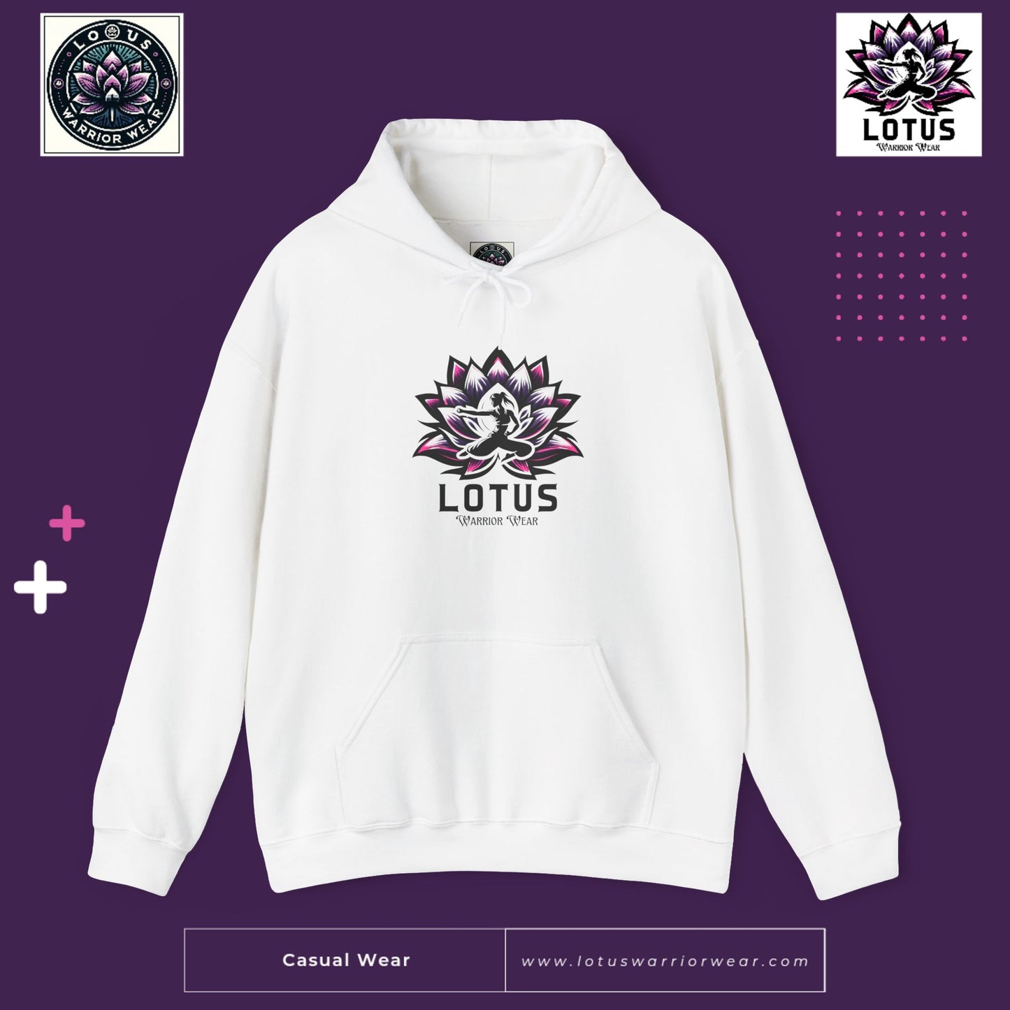 Womens Lotus Silhoutte Hooded Sweatshirt
