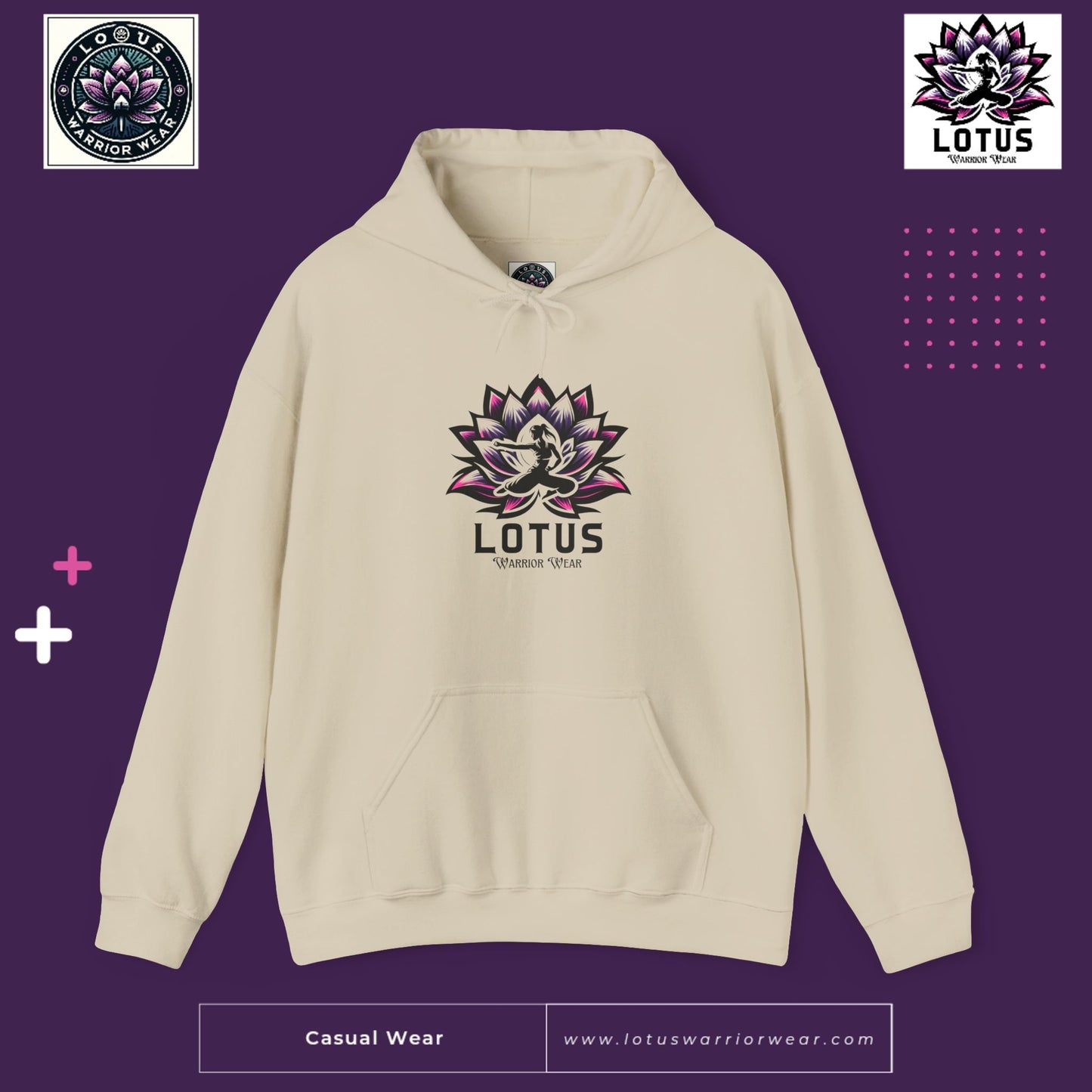 Womens Lotus Silhoutte Hooded Sweatshirt