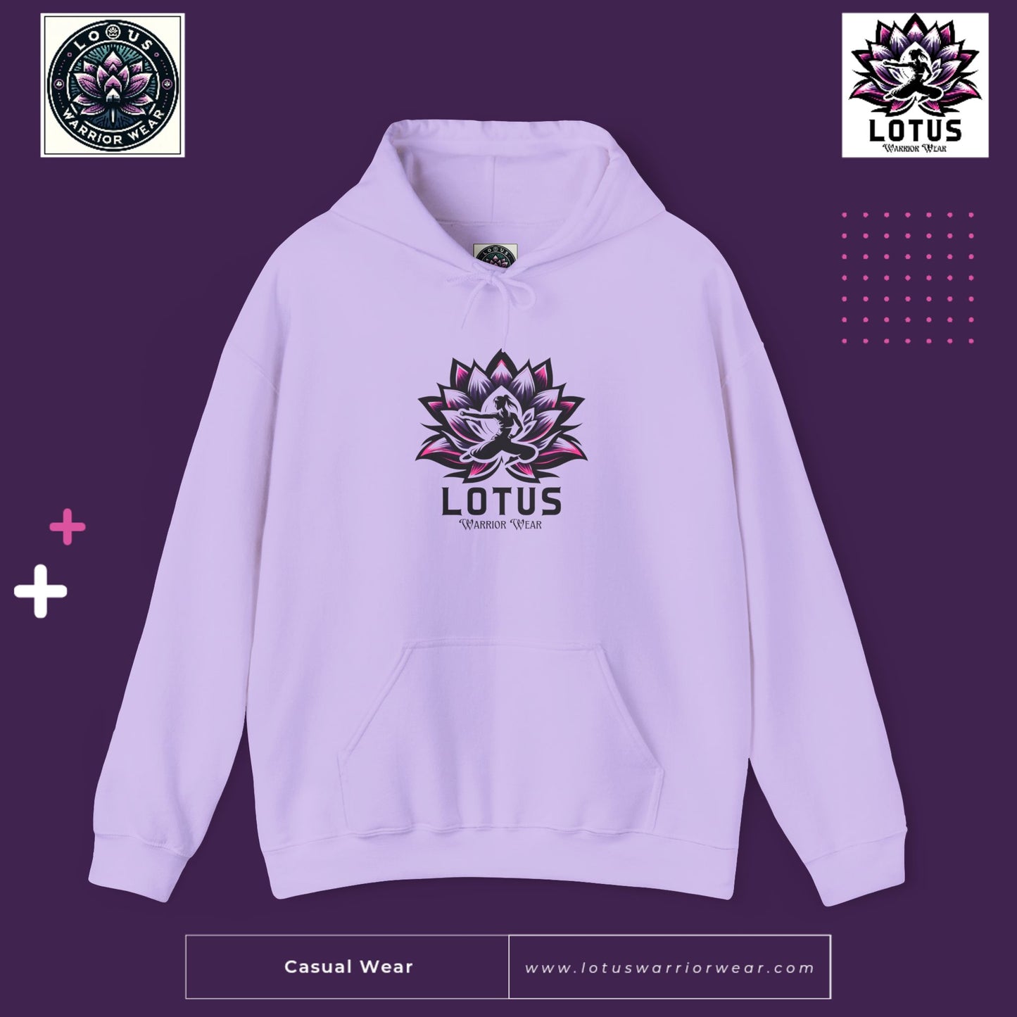 Womens Lotus Silhoutte Hooded Sweatshirt